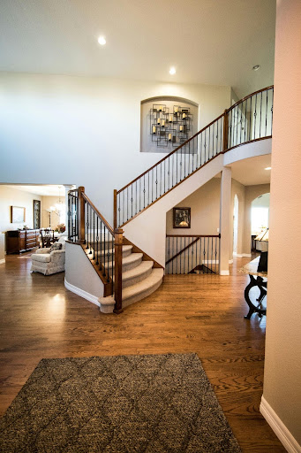 stairs with banister in a house